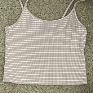 Pink and white stripped American Eagle tank top that has been worn twice.